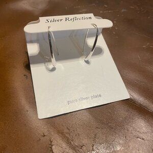 Women's Silver Plate Tear Drop Earring